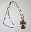 Matilde Poulat Matl Mexican 925 Sterling Cross Pendant Original Chain Eagle Mark