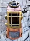 Deep Sea Diving Helmet     Vintage Copper Nautical Decor Replica With Base Stand