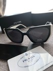 Prada Sunglasses Pr 15wsf 09q5s0 Black Talc Dark Grey 55 Mm Women s Sunglasses
