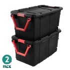 2pack  Extra Large Storage Bin  40 Gallon Wheeled Plastic Storage Container