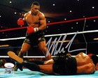 Mike Tyson Signed Framed 8x10 Photo Standing Over Jsa