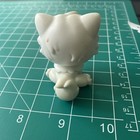 Littlest Pet Shop 15 White Persian Cat Figurine With Green Eyes And Pink Paws