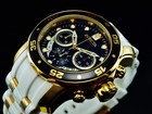 Invicta Men s 48mm Pro Diver Scuba Chronograph Black Dial Gold Tone Ss Watch