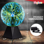 Green Plasma Ball - 7 Inch - Tesla Coil Bulb Static Electricity In A Vacuum Pres