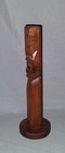 Vintage Solid Wood Hand Carved Tiki Statue Signed Minute Made In Korea 10x3 