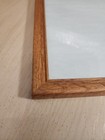 Vintage Hand Made Honey Oak Wood Frame 11  14 Picture Frame Wall Hung 