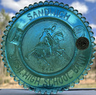 Sandwich Ma Blue Knights Mascot Cape Cod School Band Pairpoint Glass Cup Plate