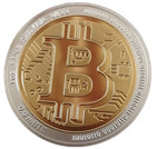 2022 Silver Bitcoin Nieu 1 Oz Ag  999 24k Gilded Coin Edition