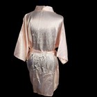 Bridal Party Maid Of Honor Satin Kimono Robe Rhinestones Light Pink W Loungewear