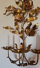 Pair Of Italian Tole Gilt Wall Sconces    Hollywood Regency Mid-century 1960 s