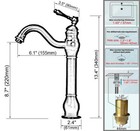 Basin Faucet Tall Bathroom Sink Faucet Single Handle Vanity Mixer Taps Hwzh040