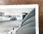 Vintage 1953 Limestone Maine Photo Old Car Ford Chevy Snow Loring Air Force Base