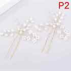 Wedding Bridal Hair Comb Clip Crystal Rhinestone Flower Faux Pearl Hairpin 2pcs