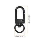 Swivel Clasps Snap Hook  33x13mm Lobster Claw Clasp For Diy Black  4pcs