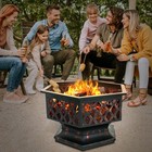 Fire Pit Heater Backyard Wood Burning Patio Deck Stove Fireplace Table Outdoor