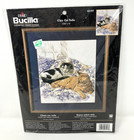 Plaid Bucilla Cats On Toile Counted Cross Stitch Kit Blue 43197 Nancy Rossi
