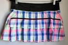 Lululemon Sz 10 Pace Setter Skirt 2-way Stretch Pop Plaid Multi   Black