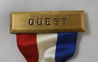 Vintage 1968 State Fair Of Texas Guest Ribbon Badge Pin Salutes America Dallas