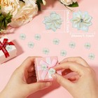 60pcs Beige Satin Ribbon Flowers Bows Rose W rhinestone Appliques Craft Wedding