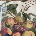 Vintage Stevens Linen Williamsburg Kitchen Tea Towel Basket Fruber Fruit Print