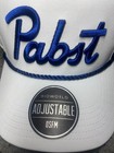 Pabst  Blue Ribbon Beer Hat Bio World Adjustable  White One Size Brand New