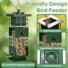 Bn-link Squirrel Proof Bird Feeder Metal 4 Ports Rust Resistant 3lb Outdoor