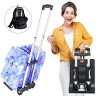 Folding Luggage Cart With Expandable Chassis 2 Wheels Folding Hand Truck Dolly
