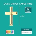 Bright Creations 1  Gold Enamel Cross Brooch Lapel Pins For Religious  12 Pack