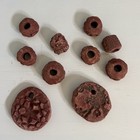 Wayne Chapman Studio Art Pottery Handmade Beads - Set Of 10