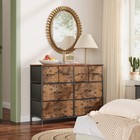 Wlive Wide Dresser 8 Drawer Chest Of Drawers Rustic Brown For Bedroom