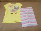 Btween Girls Unicorn Graphic Tee And Tie Dye Bike Shorts With Matching Scrunchie