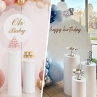 3pcs 5pcs Round Cylinder Pedestal Stand For Wedding Party Display Stand Decor