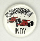 Vintage Checkered Flag Indy Auto Racing Pinback Button