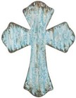 Rustic Metal Cross Wall Art Decor Religious Hanging Indoor Outdoor