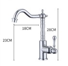 Deck Mounted Antique Brass Basin Kitchen Faucet Single Handle Sink Mixer Tap
