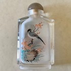 -a Superb Signed Reverse Inside Painted Crystal Snuff Bottle   Birds