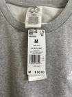 Adidas New Essentials 3-stripes Womens Fleece Sweatshirt Heather Gray Size M