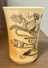 Scrimshaw Dram Cup - Fruit In Urn With Ribbon  1827 