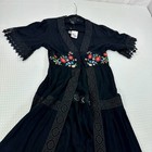 Forever 21 Black Embroidered Lace Kimono Jacket Casual