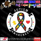 Autism Awareness Round Puzzle Full Color Car Truck Window Vinyl Decal Sticker 