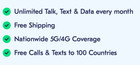 Lycamobile Prepaid Sim Card 40gb 4g 5g Unlimited Data-talk text To 100 Countries