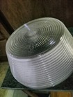 Vintage Lens Drum White And Clear Glass Ceiling Globe Shade