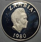 Zambia  10 Kwacha  1980  Cameo Proof  Year Of The Child   8095 Ounce Silver