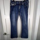 Rock Revival Jeans Womens 30 Betty Easy Boot Medium Wash Denim Blue Distressed