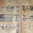 Lot Of 16 Reproduction Antiqued U s  Civil War Era Notes Paper Money Bills