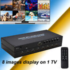 4k 8x1 Hdmi Multi-viewer 8 Port Seamless Switch Quad Screen Image Segmentation