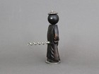 Art Deco Silver Plated   Wood Corkscrew  Old 1930s Sailor Sculpture  Collectible