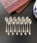 12 Stunning Rare Gorham Strasbourg Sterling Silver Demitasse Spoon American 4   