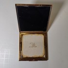 Vintage 1950 s Zell 5th Avenue Gold Tone Mirror Powder Compact Makeup  3 x3  