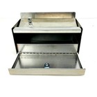 Asi Ash Tray Keyed Surface Mount 304ss Satin Finish 9  X 5  X 4-5 8 